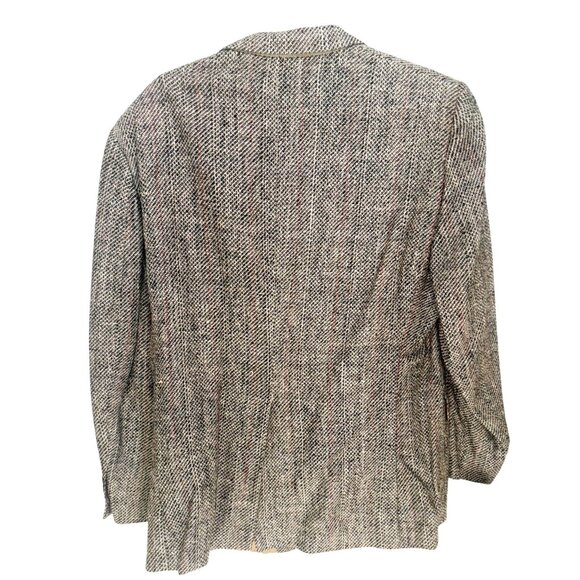 Vintage Kingsridge Mens Tweed Herringbone Blazer Sports Coat 100% Pure Silk - Picture 2 of 10
